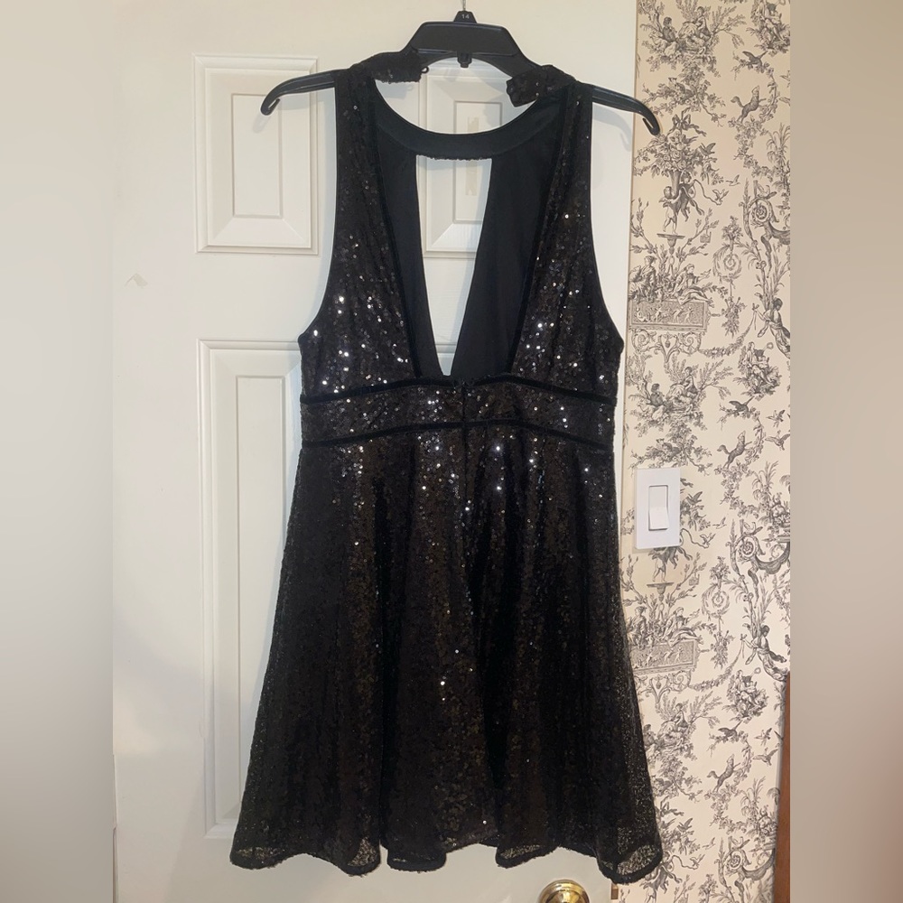Black Party Black Sequin Dress